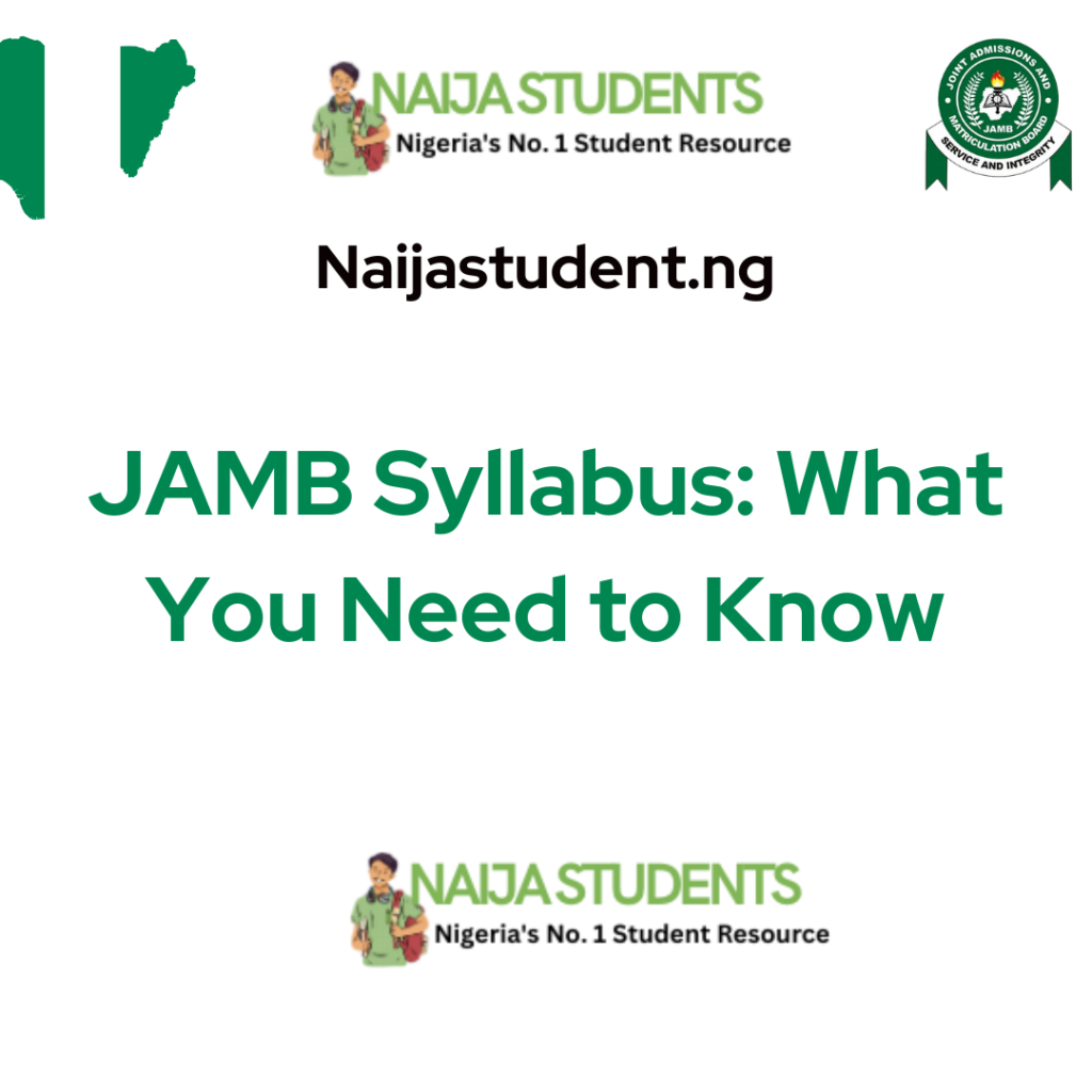 JAMB Syllabus: What You Need to Know